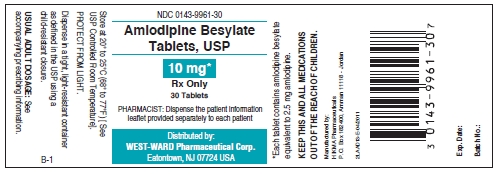 Amlodipine besylate tablets, 10 mg/30 tablets