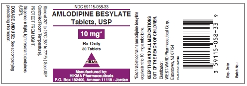 Amlodipine Besylate Tablets, USP 10 mg/30 Tablets