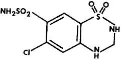hydrochlorothiazide structural formula