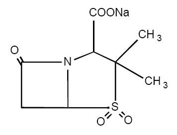 Sulbactam sodium structural formula