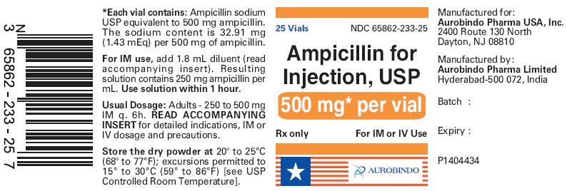 PACKAGE LABEL-PRINCIPAL DISPLAY PANEL - 500 mg (25 Vial) Box Label