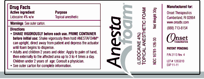 Anestafoam Inner Label Child Resistant - 30g