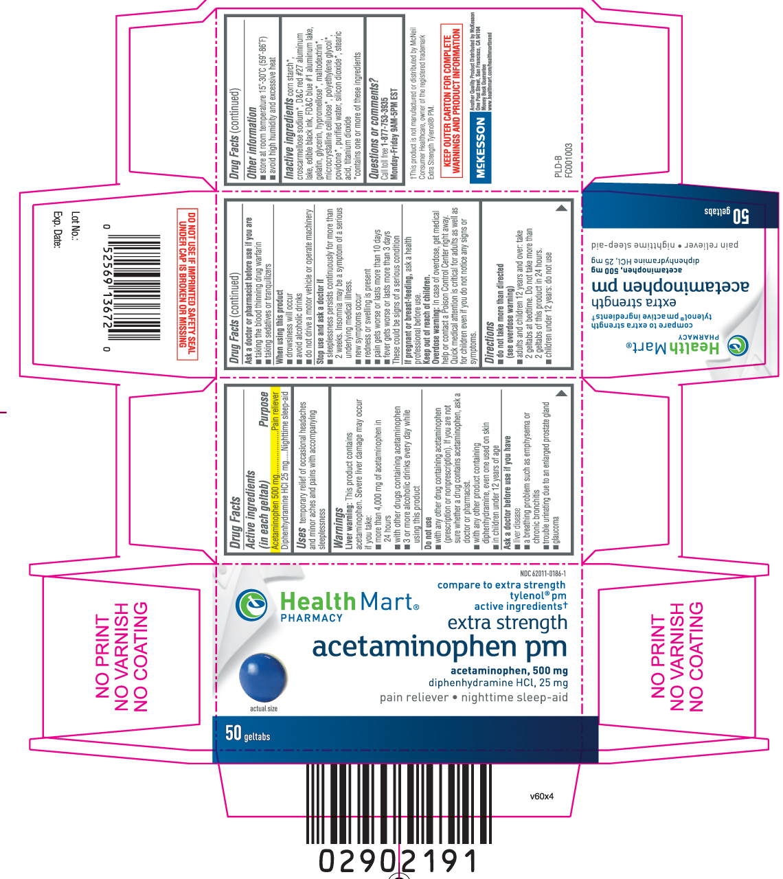 Healthmart extra strength acetaminophen PM