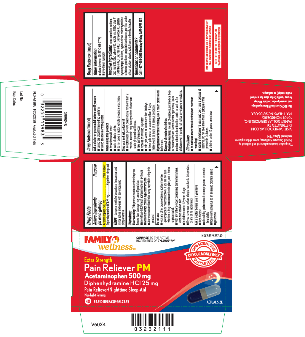 Acetaminophen 500 mg, Diphenhydramine HCl 25 mg