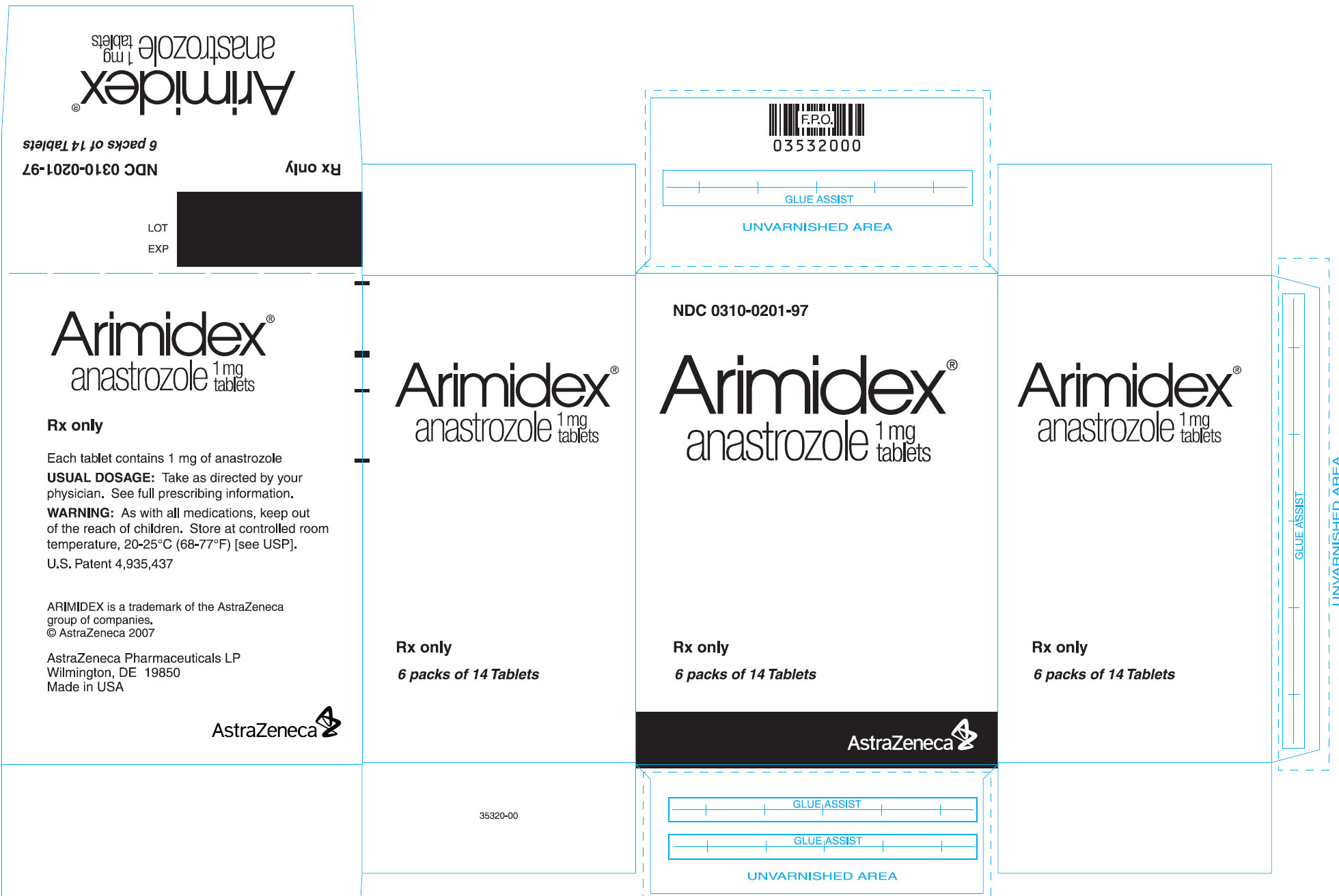 Armidex 1mg - 14 tablet count carton