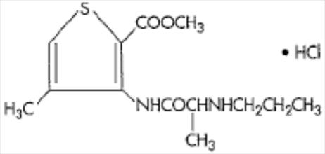 structural formula articaine hydrochloride