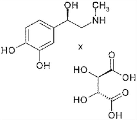 structural formula epinephrine bitartrate