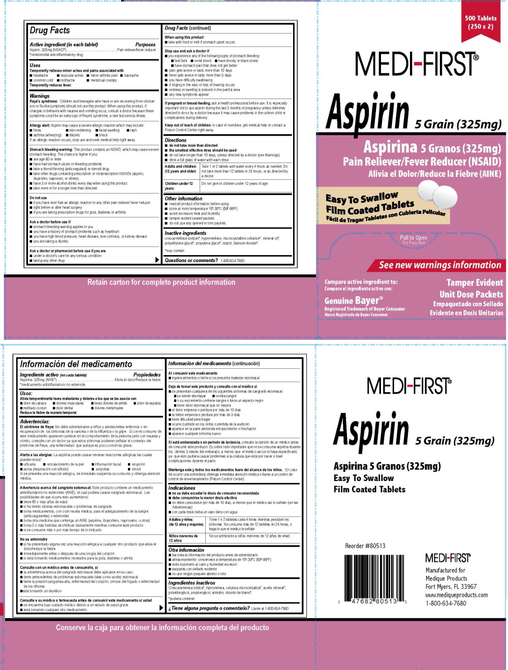 116R MF Aspirin 325 mg Label
