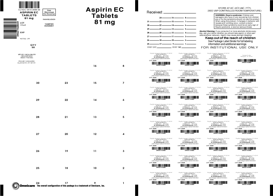 Principal Display Panel - Aspirin EC Tablets 81mg