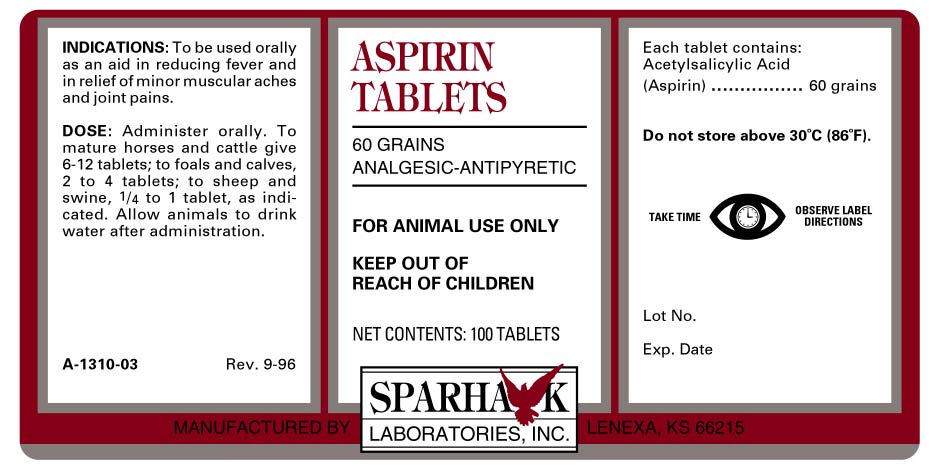 Image of aspirin tablet 60 label