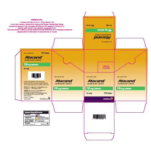 Atacand 16 mg - Carton for 100 tablets