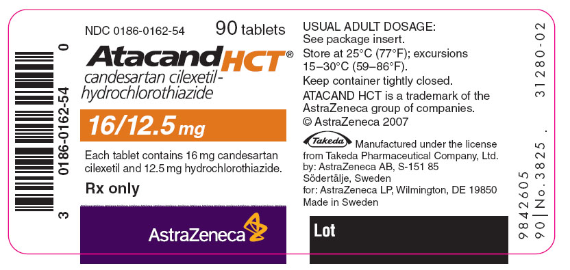 Atacand HCT16/12.5mg - 90 count bottle label