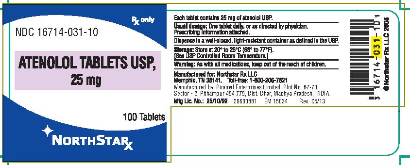 Principal Display Panel of Pithampur label of 100s pack of 25 mg