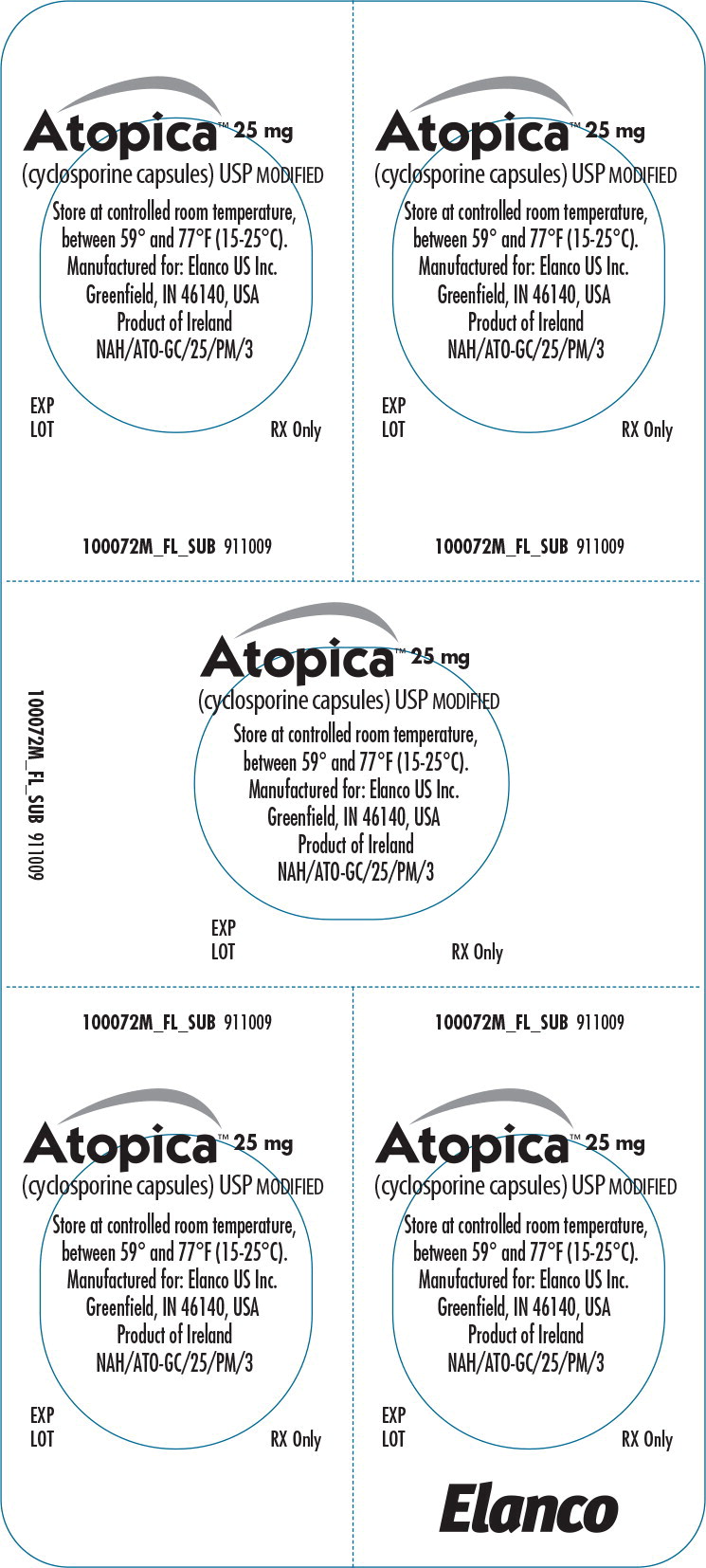 Principal Display Panel - Atopica 25mg Blister Label
