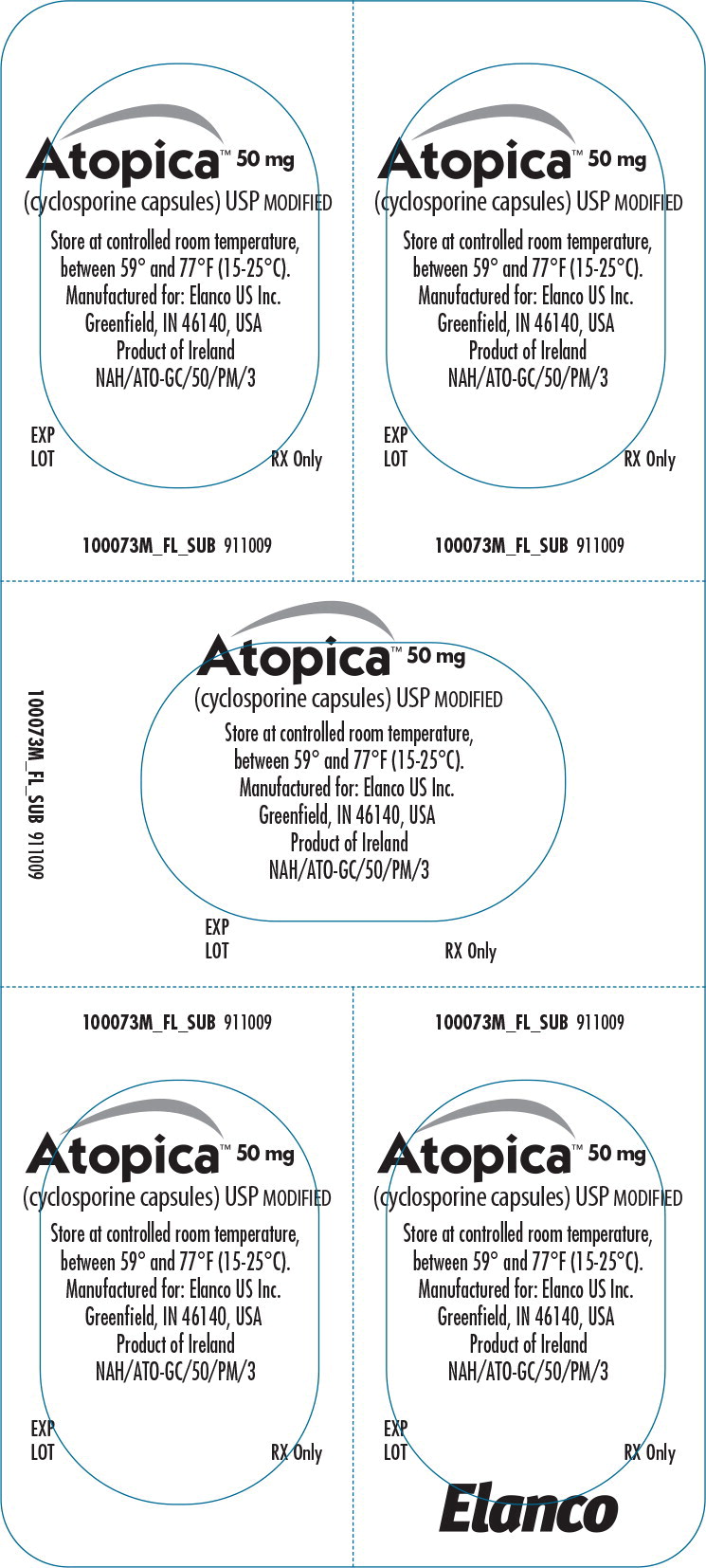 Principal Display Panel - Atopica 50mg Blister Label

