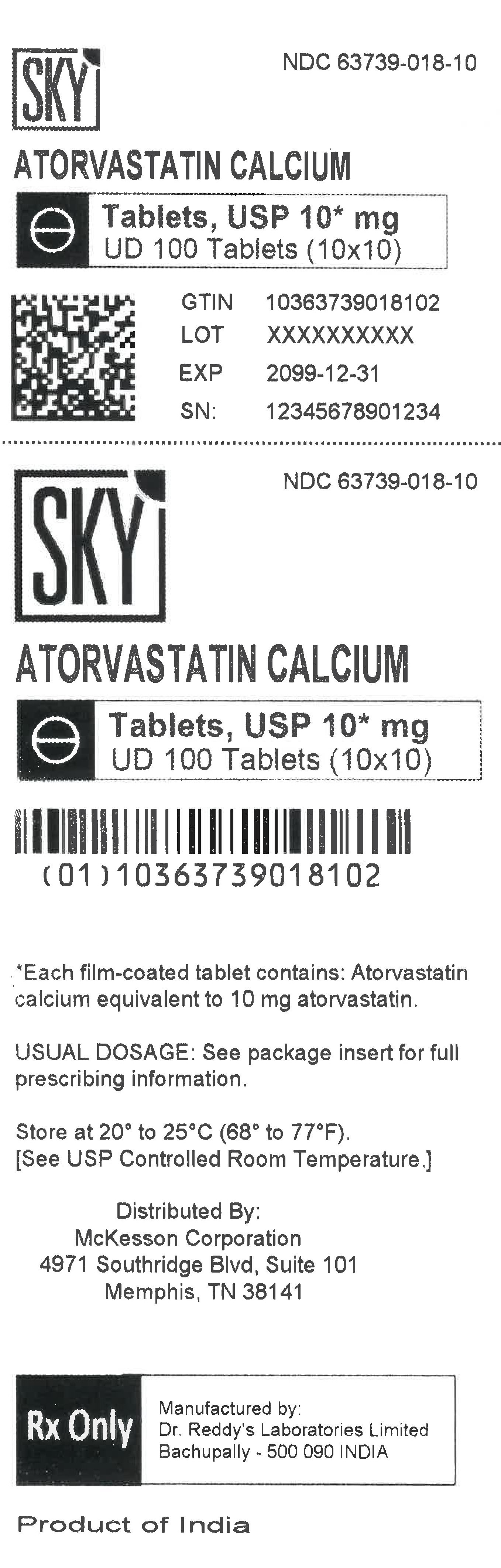 Atorvastatin Calcium Tablets USP 10 mg