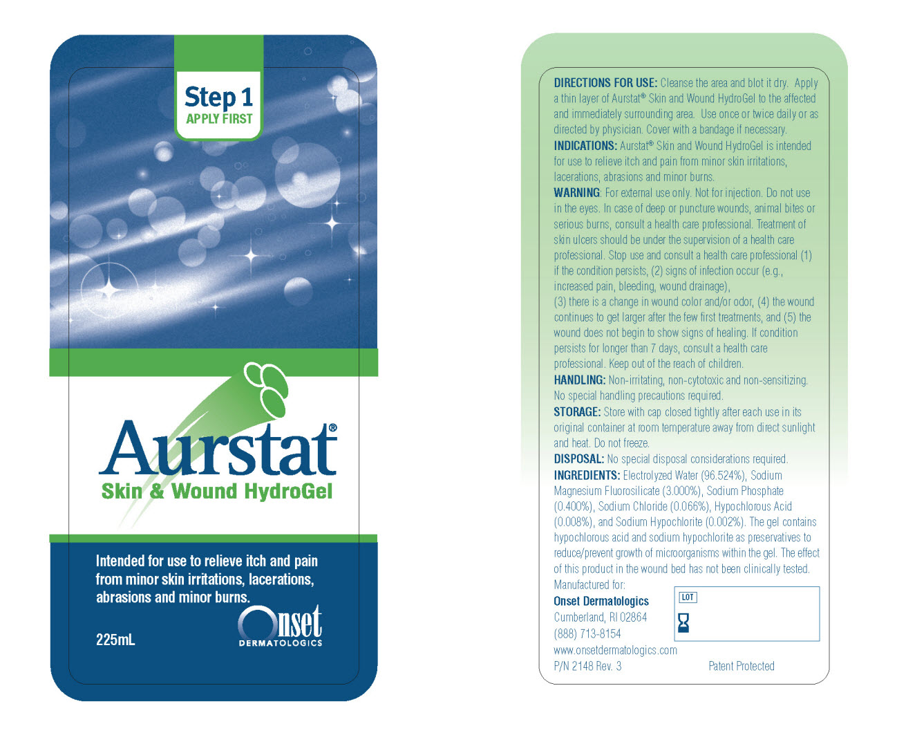 Aurstat Skin & Wound Hydrogel Label
                            