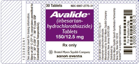 Avalide 150/12.5 mg Trade Label