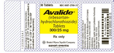 Avalide 300/25 mg Trade Label