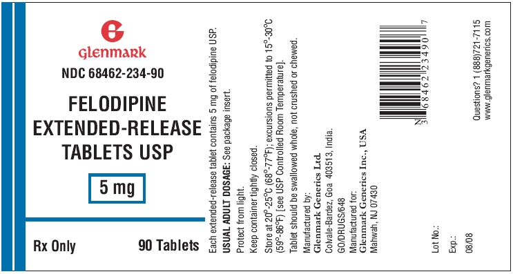 Felodipine ER Tablets USP 5 mg Bottle Label