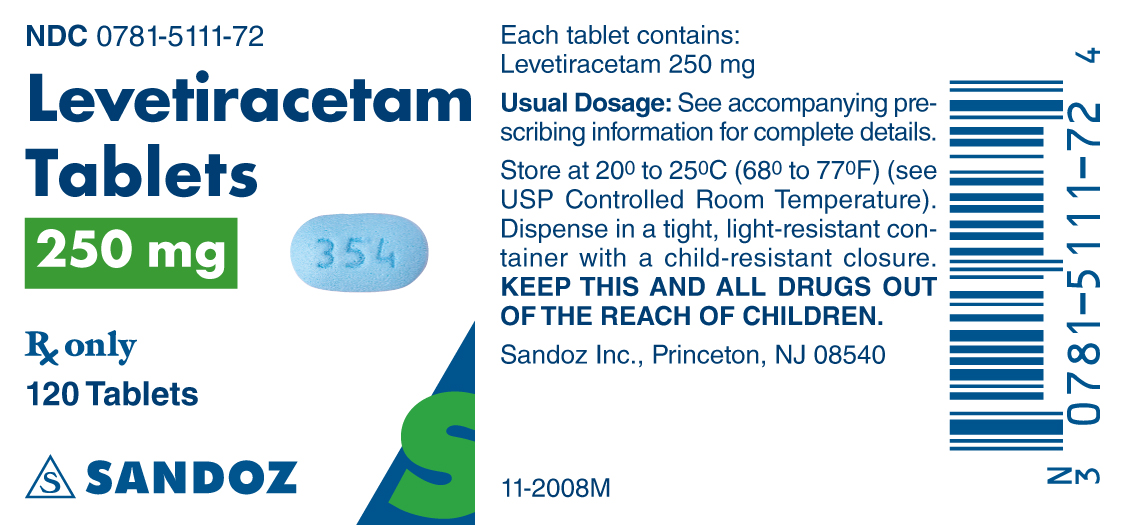 Levetiracetam 250 mg Label