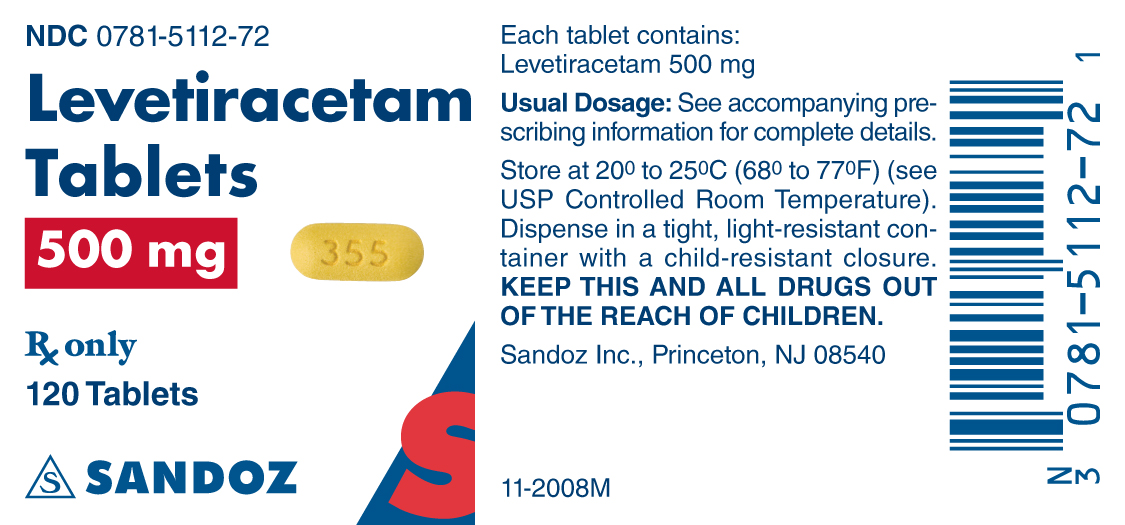 Levetiracetam 500 mg Label