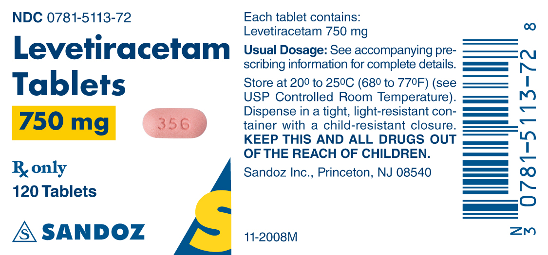 Levetiracetam 750 mg Label