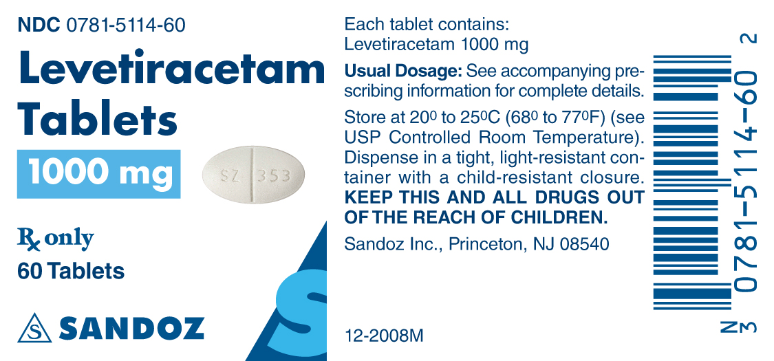 Levetiracetam 1000 mg Label