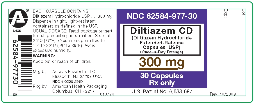 Diltiazem CD 300 mg Capsules, USP - 30 Count Bottle 