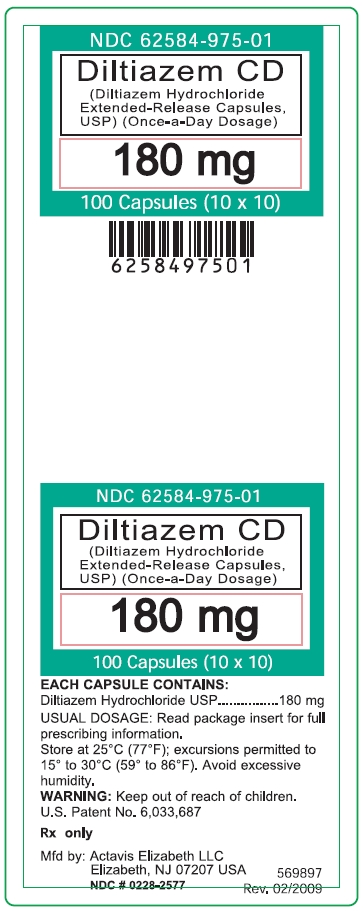 Diltiazem CD 180 mg, USP (10x10) UD