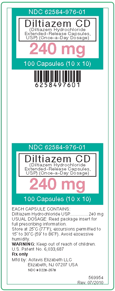 Diltiazem CD 240 mg, USP (10x10) UD