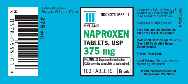 Naproxen Tablets 375 mg Bottles