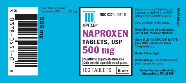 Naproxen Tablets 500 mg Bottles