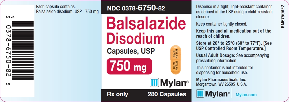 Balsalazide Disodium Capsules 750 mg Bottle Labels 