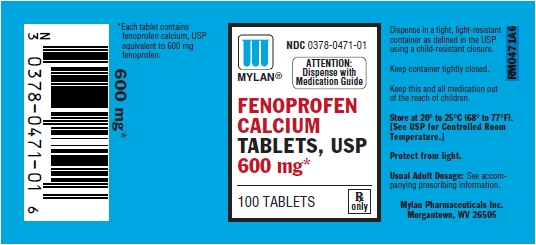 Fenoprofen Calcium Tablets 600 mg Bottles