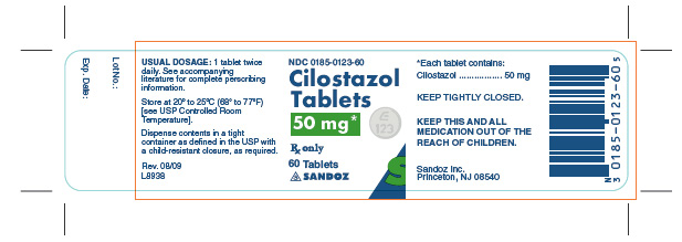 Cilostazol 50 mg x 60 Tablets - Label