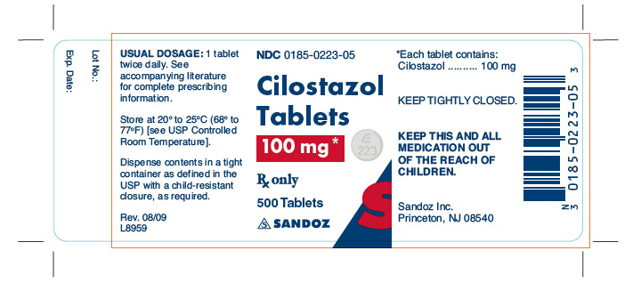 Cilostazol 100 mg x 500 Tablets - Label