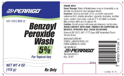 Benzoyl Peroxide Wash 5% - 4 oz Label