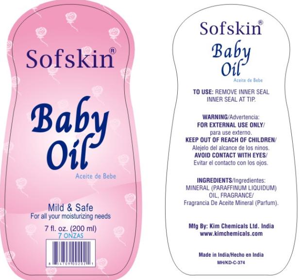 Principal Display Panel 
Sofskin Baby Oil
7 fl. oz. (200ml)