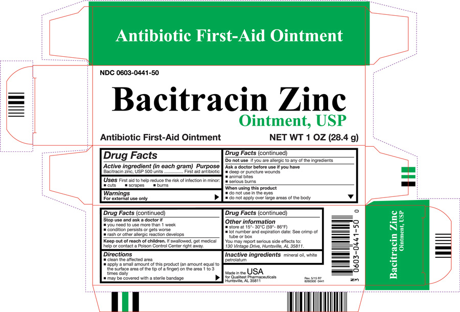 This is an image of the carton for Bacitracin Zinc Ointment, USP.