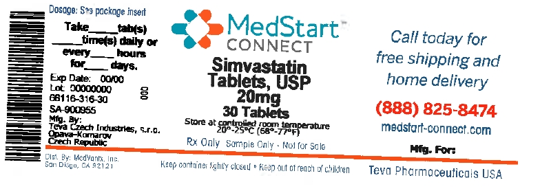 Simvastatin tablet USP 20mg