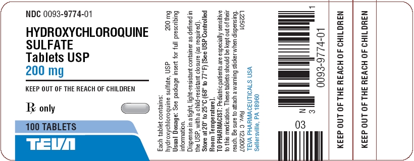 Image of Hydroxychloroquine Container Label