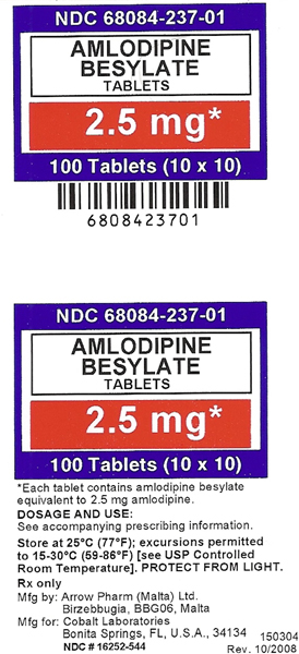 Container Label: Amlodipine Besylate Tablets 2.5 mg