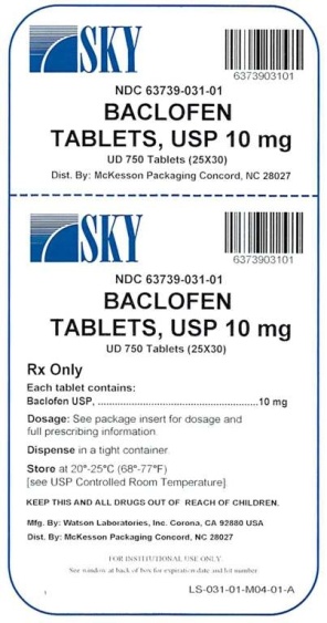 Baclofen 10mg UD750 Label