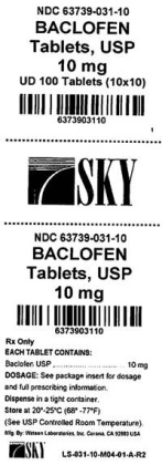 Baclofen 10mg UD100 Label