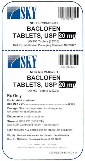 Baclofen 20mg UD750 Label