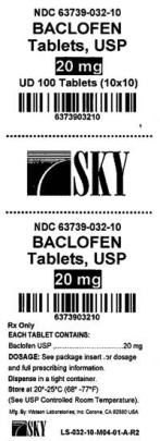 Baclofen 20mg UD100 Label