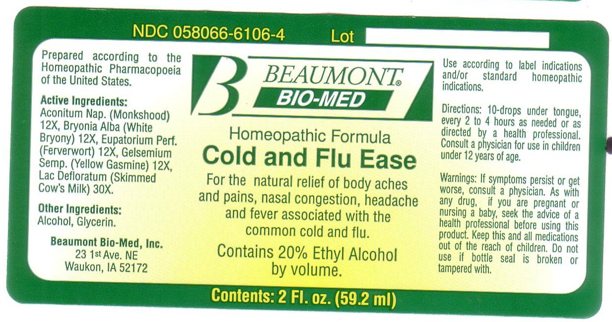 COLD AND FLU EASE LABEL