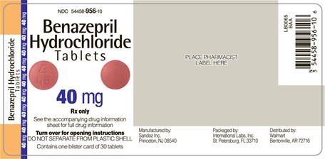 Benazepril Tablets 40mg Frontside Label