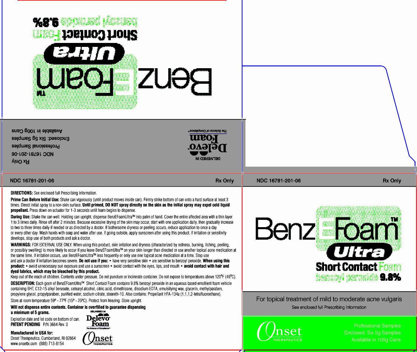 BenzEFoamUltra 5 Grams Carton Label